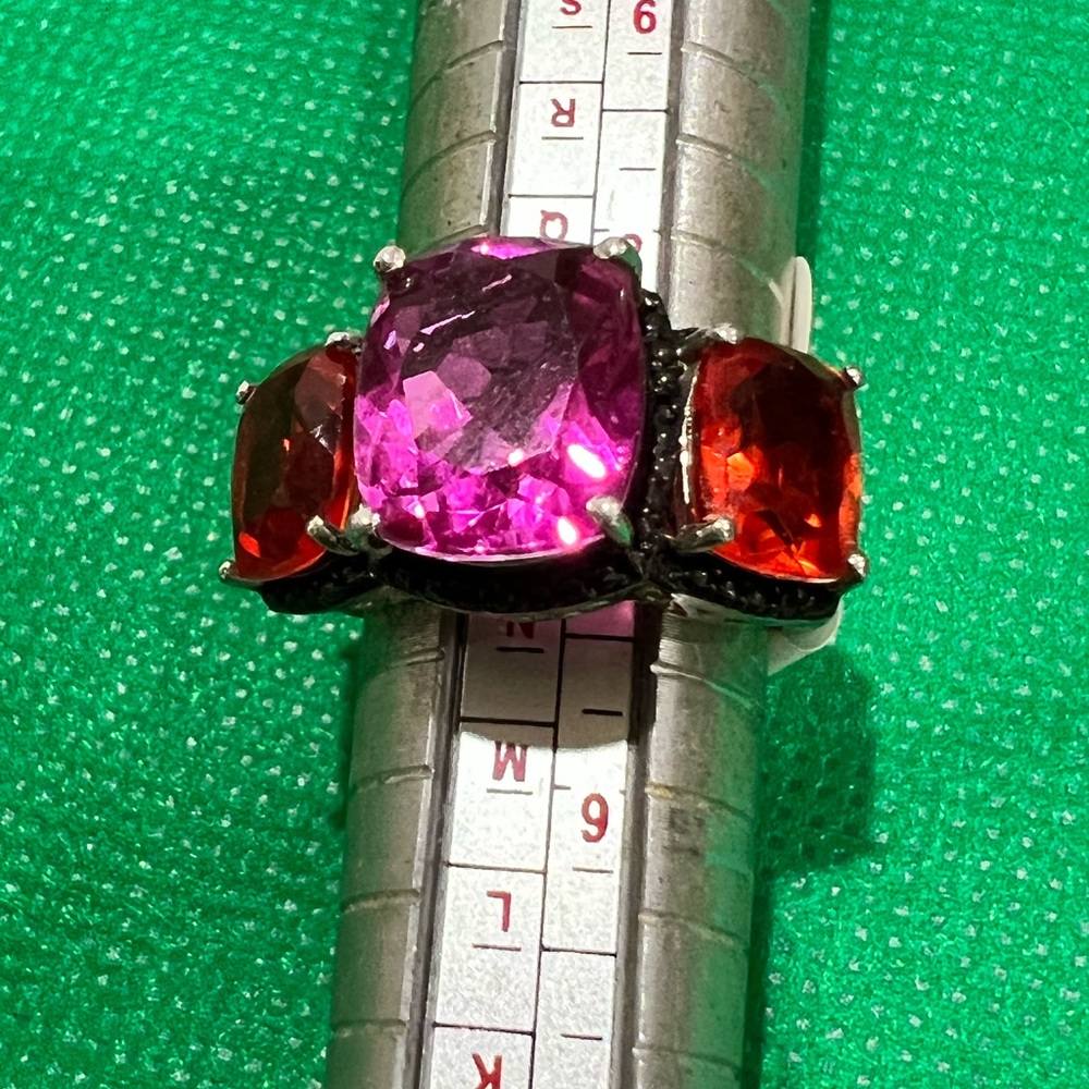 New listing- Ruby sterling silver ring - Picture 12 of 13